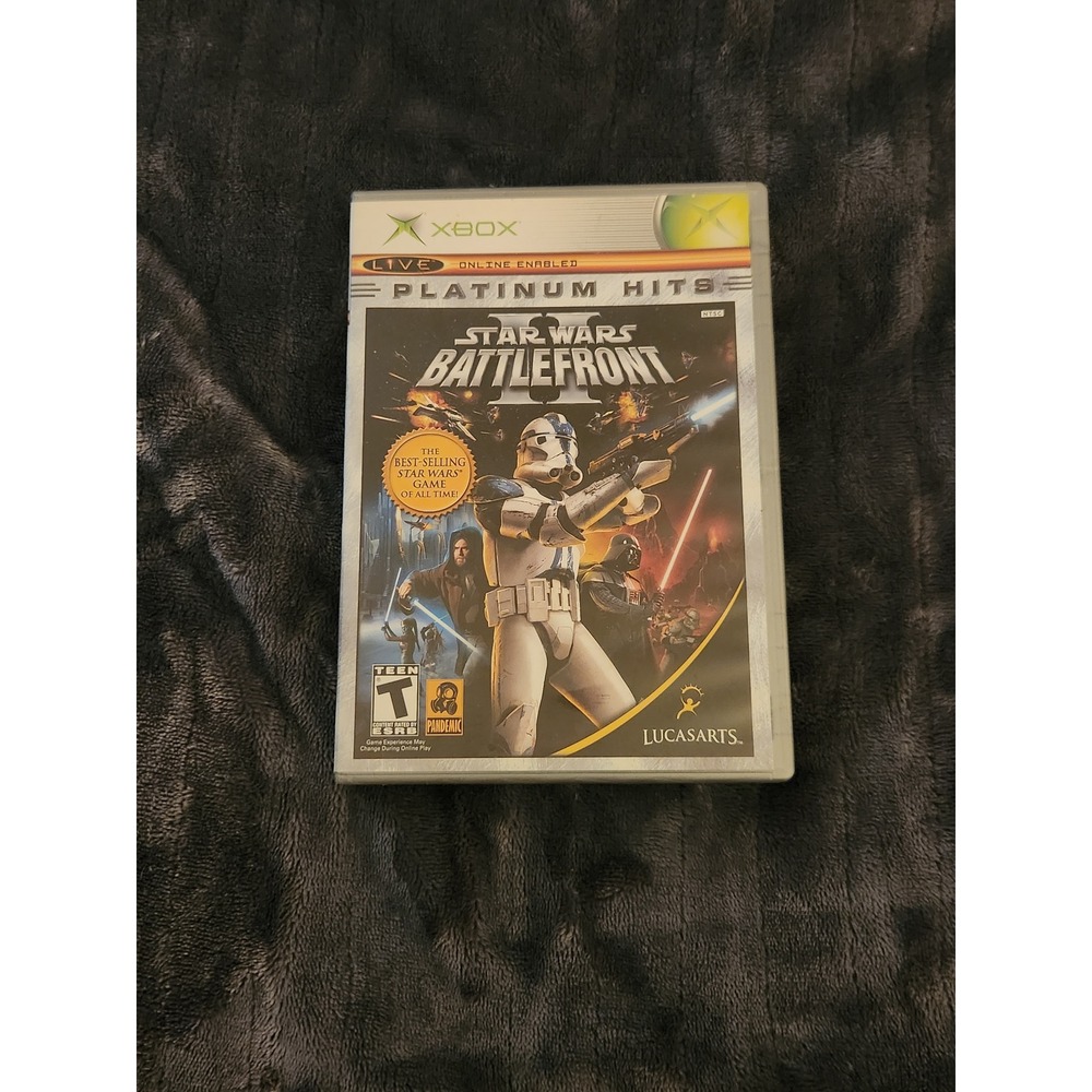 Star Wars Battlefront II Xbox Platinum Hits LucasArts Complete CIB Original
